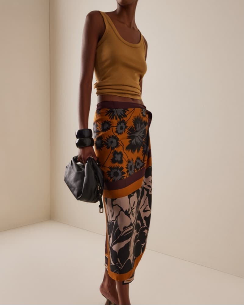 New - Dries Van Noten Satin Skirt  - Image 1