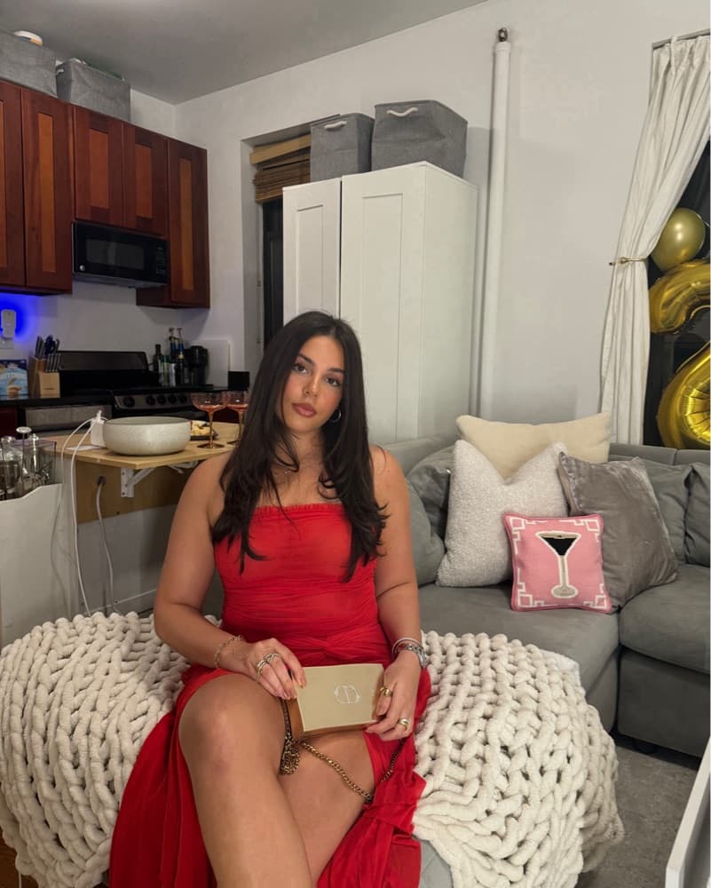 Guizio Lyla Twist Dress Red - Image 3