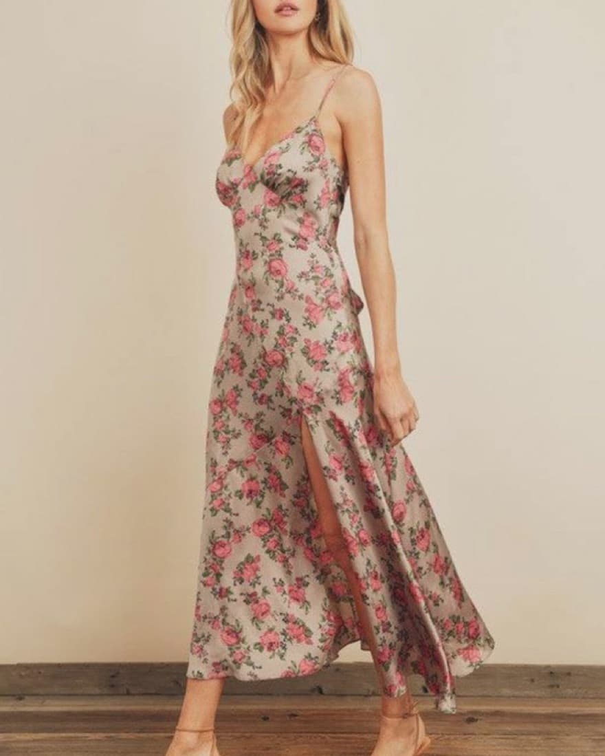 Dress Forum Cape May Satin Floral Midi - Image 2