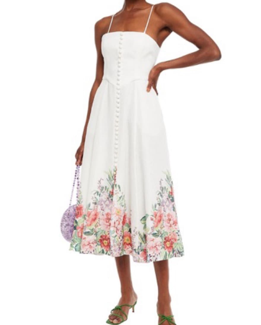 Zimmerman Linen Midi Dress AUS 2  - Image 1