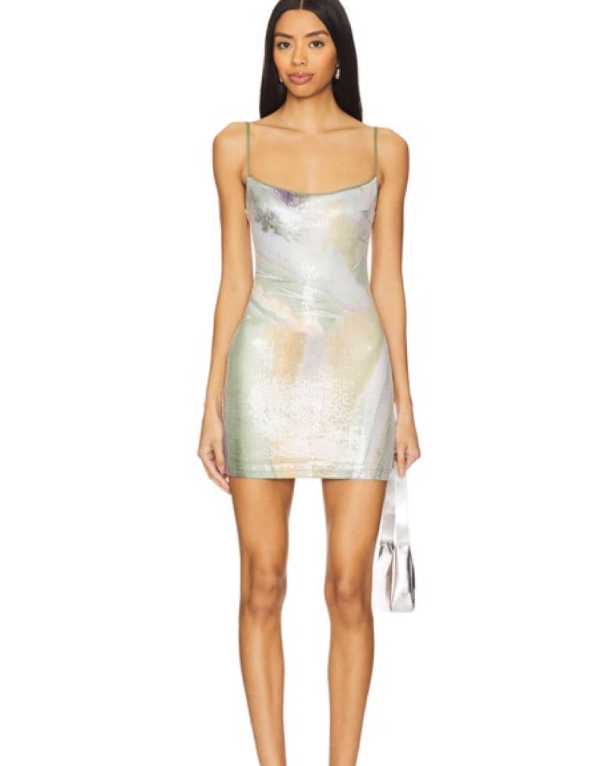 Lucinda Mini Dress in Lavender Marble - Image 1