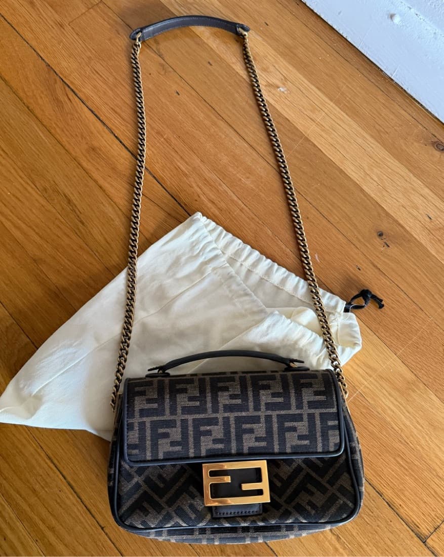 Fendi Baguette Chain Midi Brown - Image 5