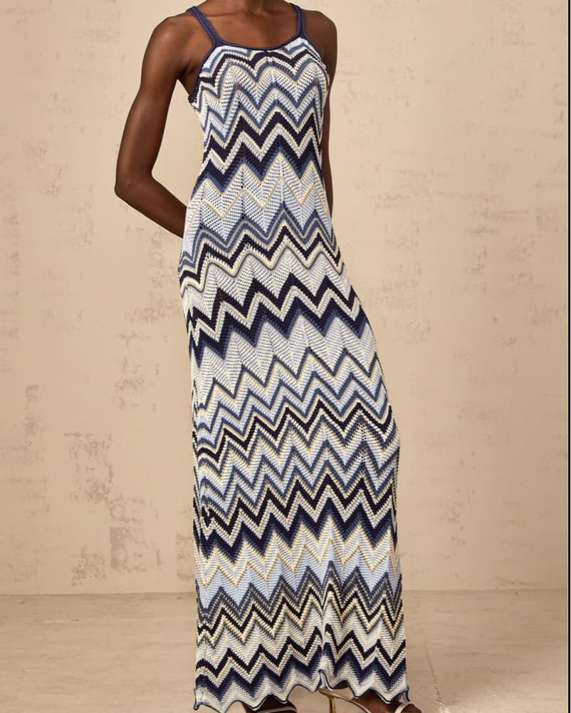Miss Rosier- Zig Zag Knit Maxi Dress - Image 1