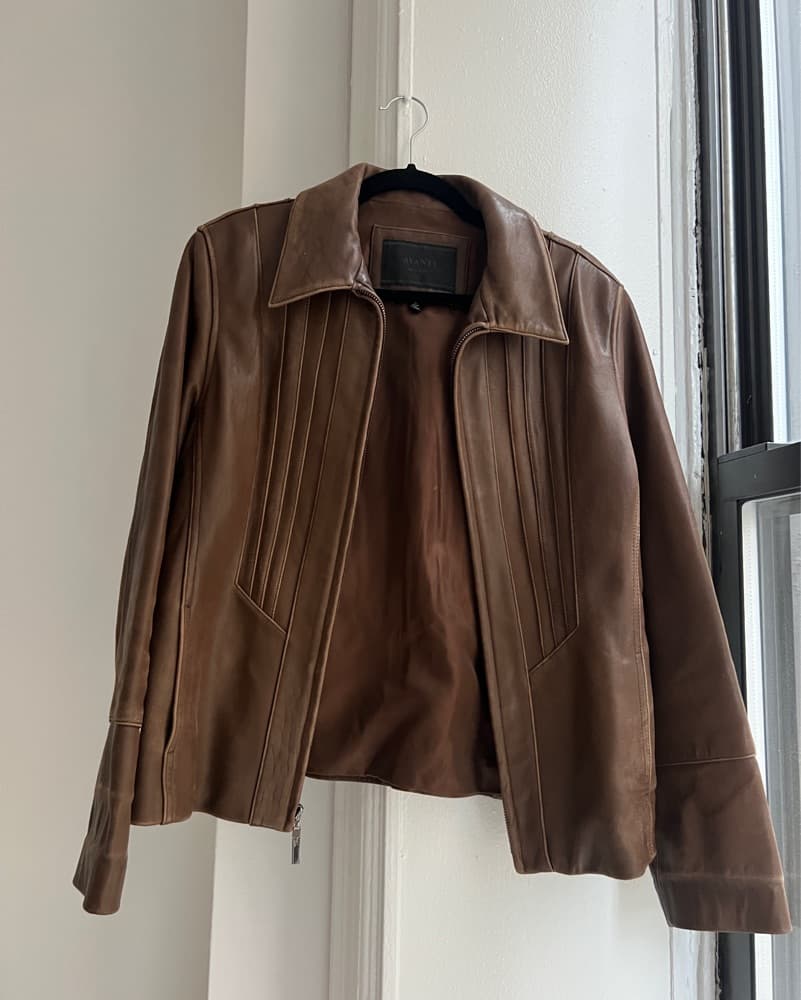 Brown Leather Jacket  - Image 2
