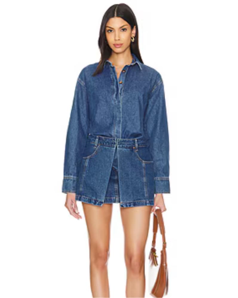 Denim Mini Dress - Image 1