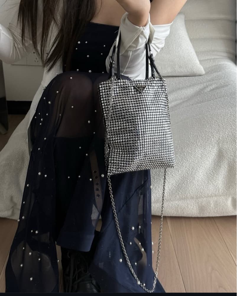 Prada Crystal Satin Purse - Image 2
