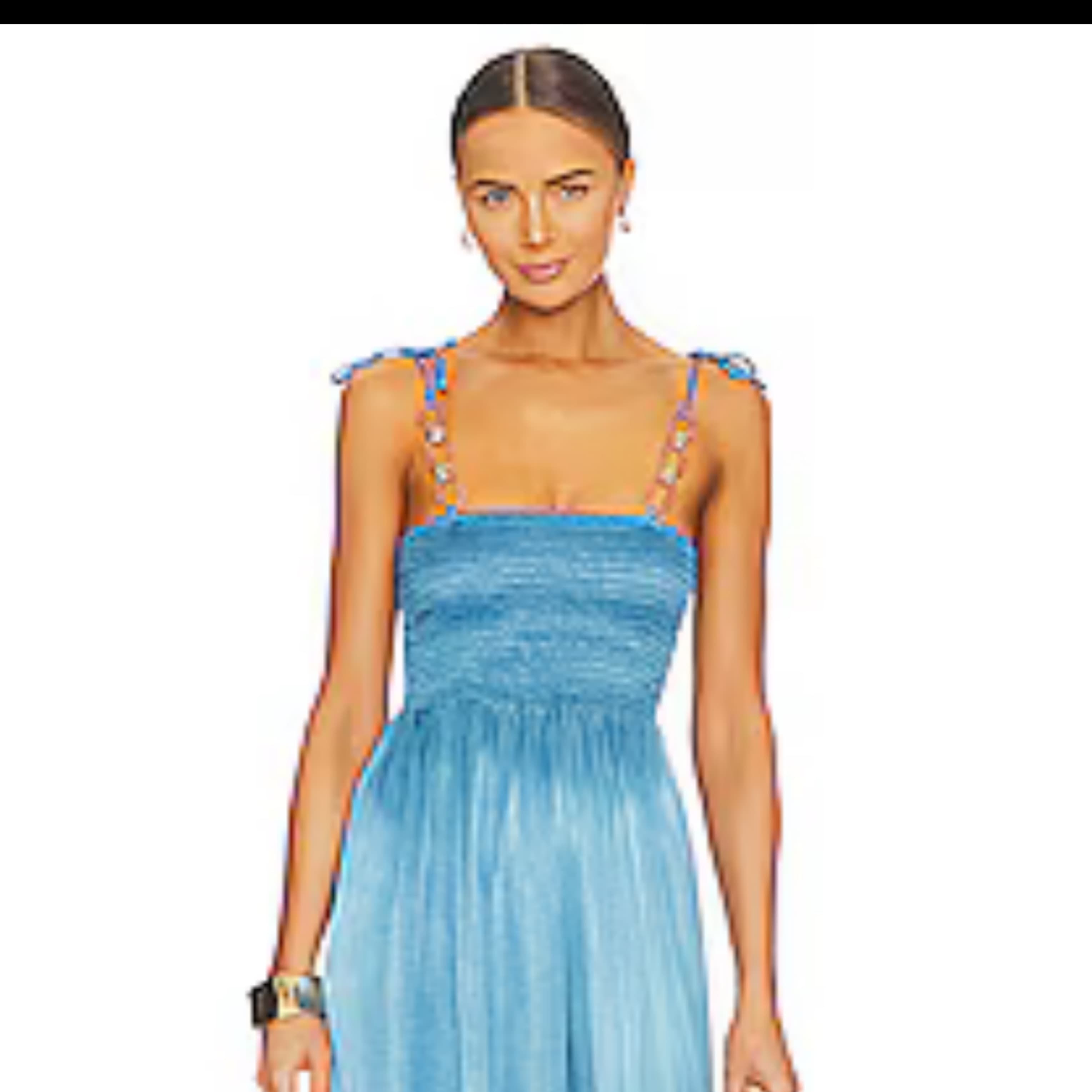 Stunning Blue Silky Dress From Revolve  - Image 2