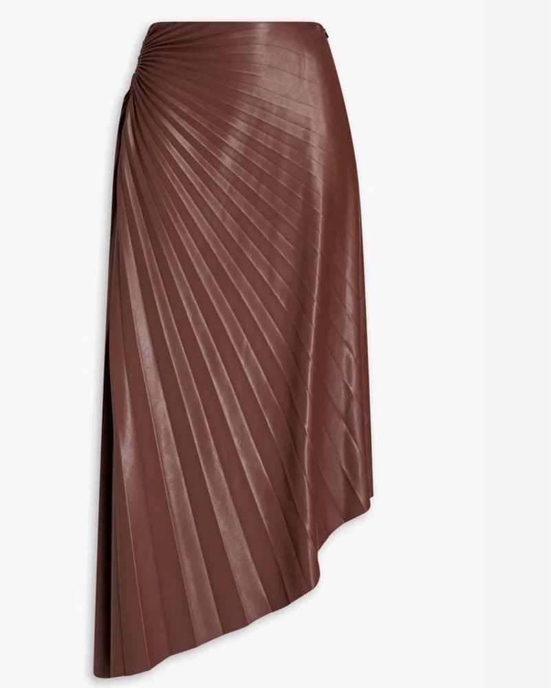 ALC Tracy Leather Pleated Skirt - Image 3