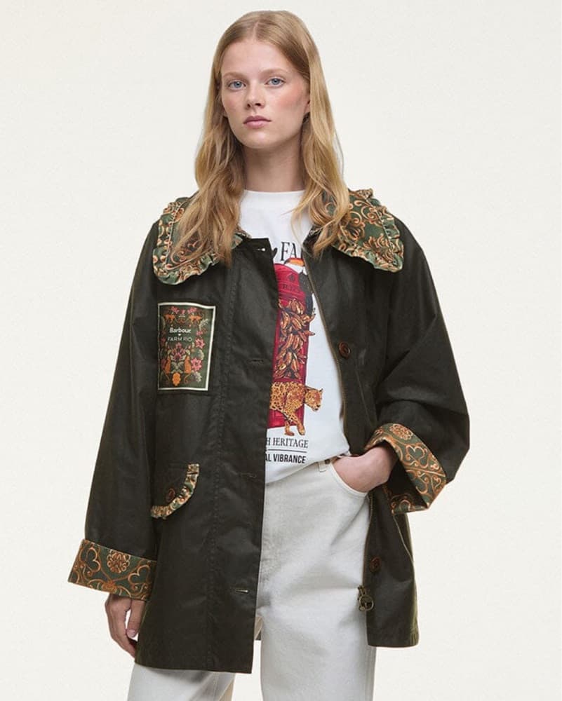 Barbour x Farm Rio Waxed Jacket - Image 3