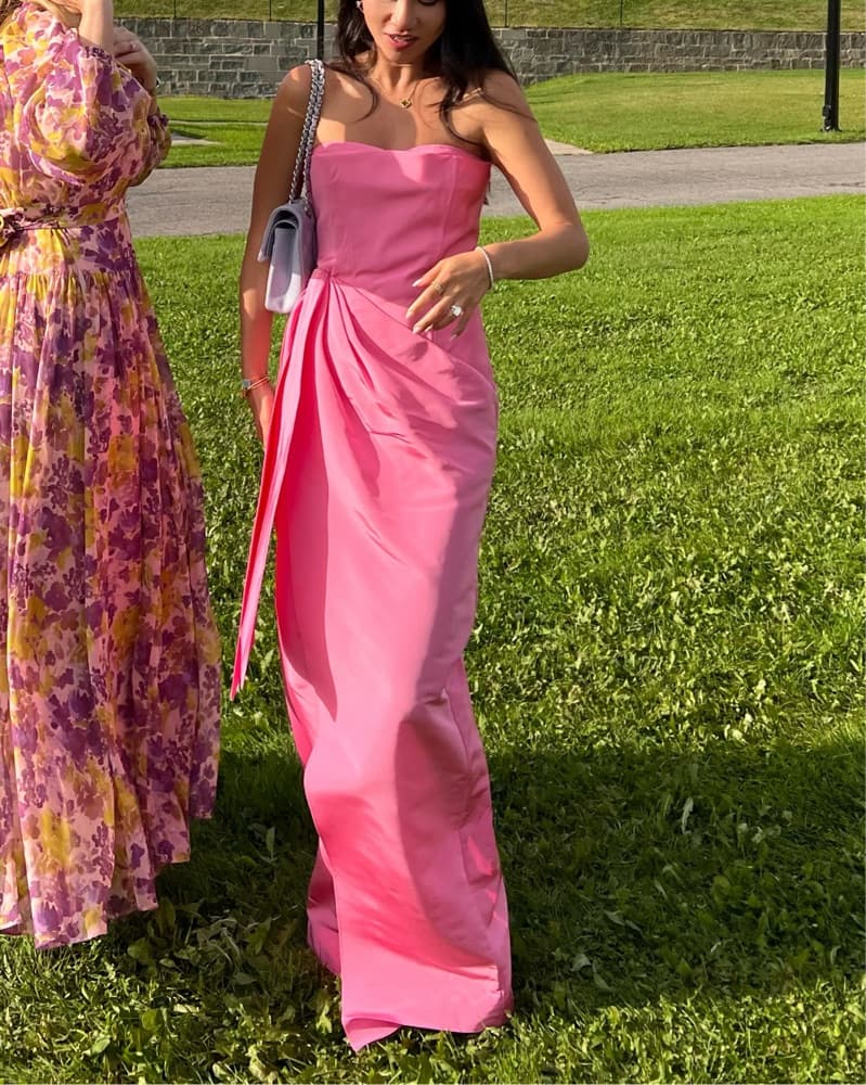 Rosie Assoulin Pink Bustier Dress - Image 3