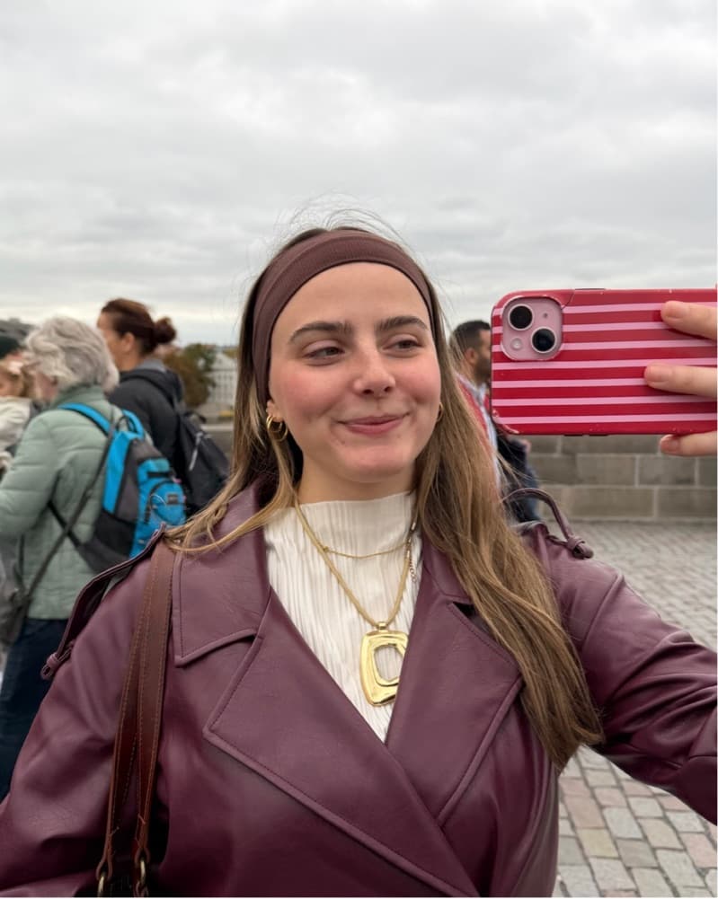 Burgundy Pleather jacket - Image 2