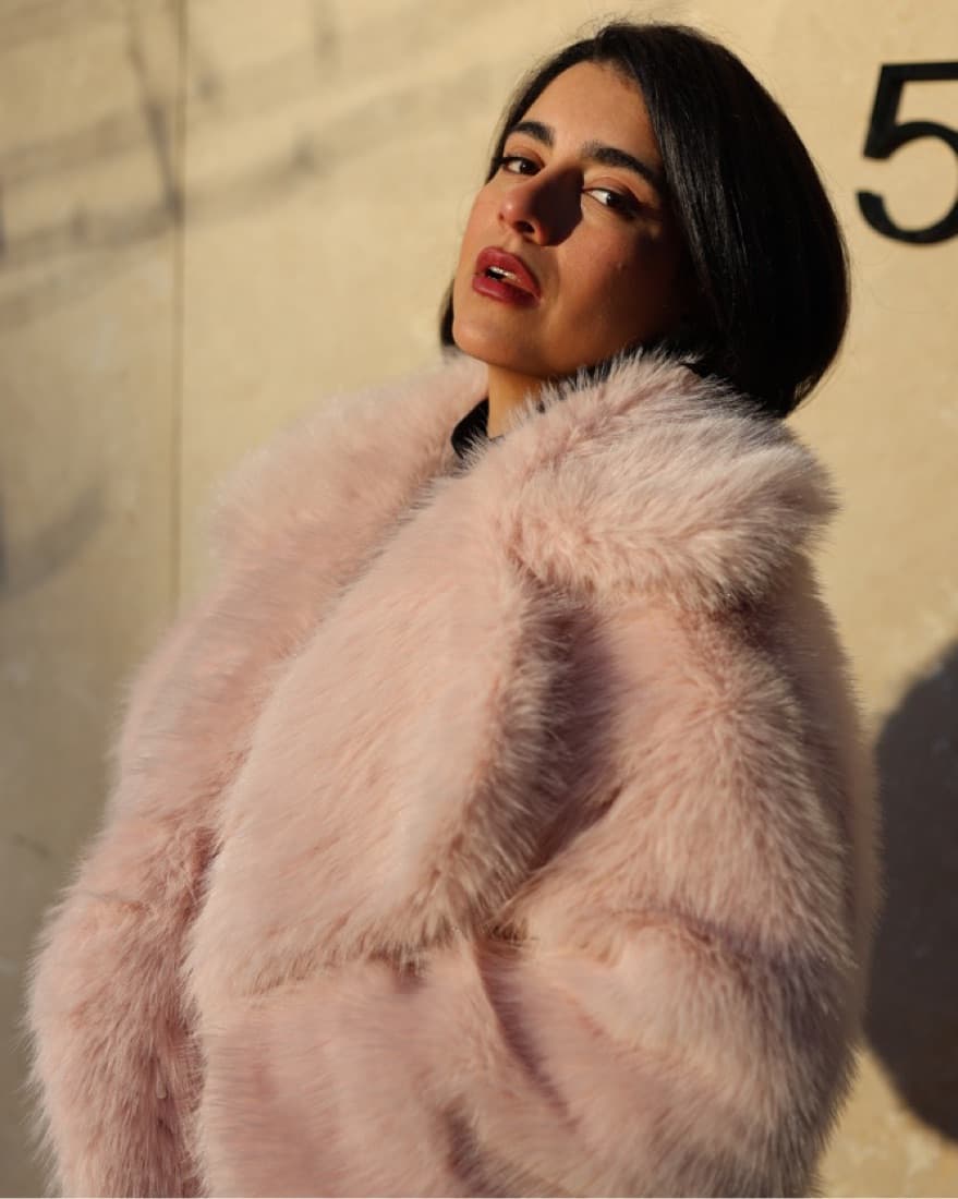 Faux Fur Pink Jacket  - Image 1