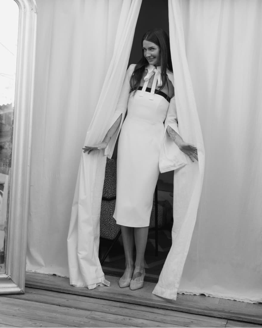 White Strapless Dress With Jacket - Image 3