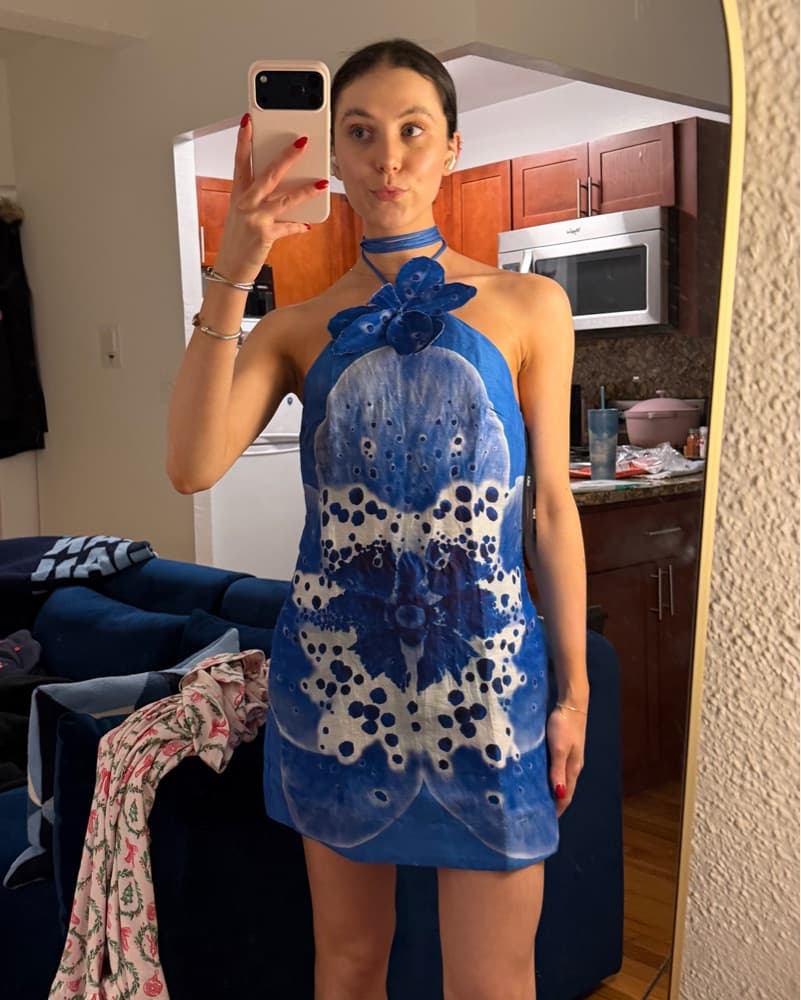 Everlee Orchid Print Mini Dress - Image 5