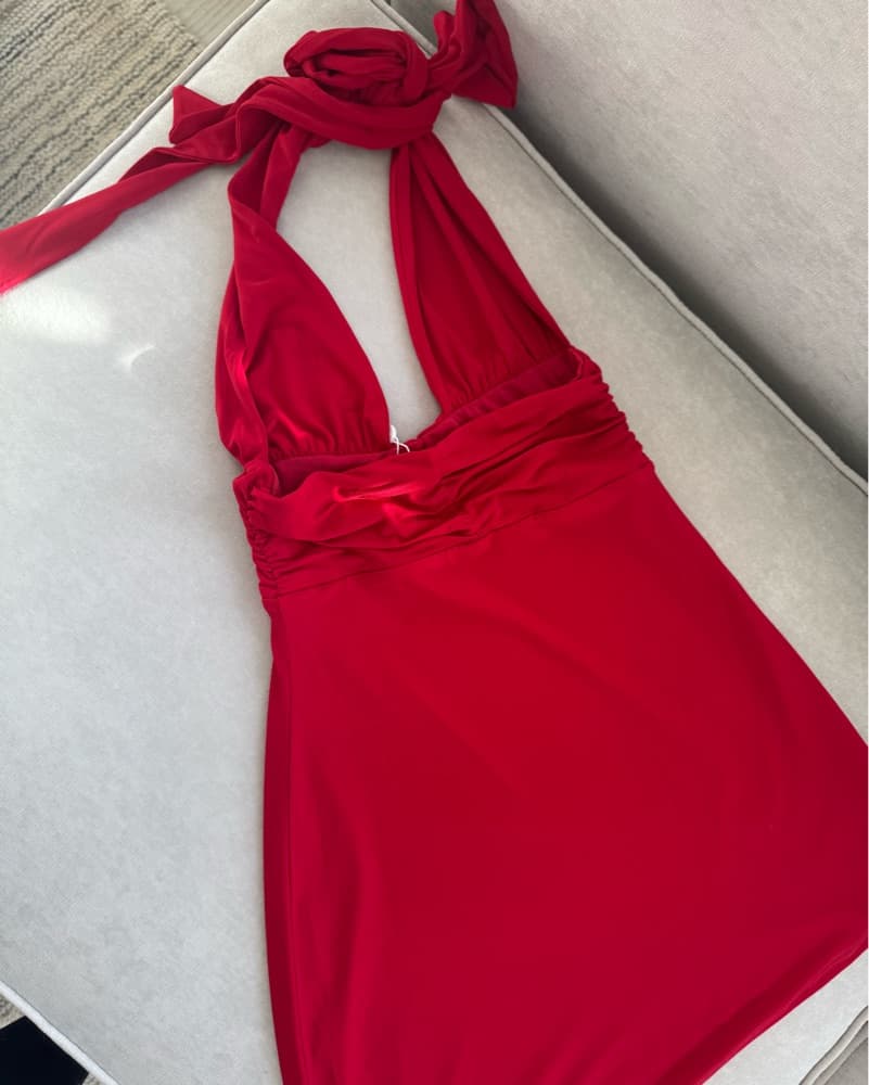 Tigermist Lunar Mini Dress - Red  - Image 2