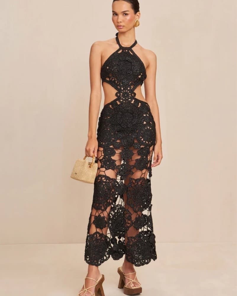 Cult Gaia Accalia Crochet Gown - Image 1