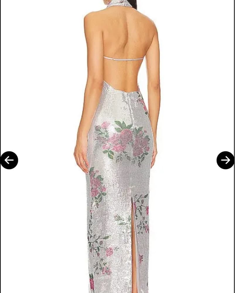 Camila Coelho Luiza Sequin Dress Floral - Image 3