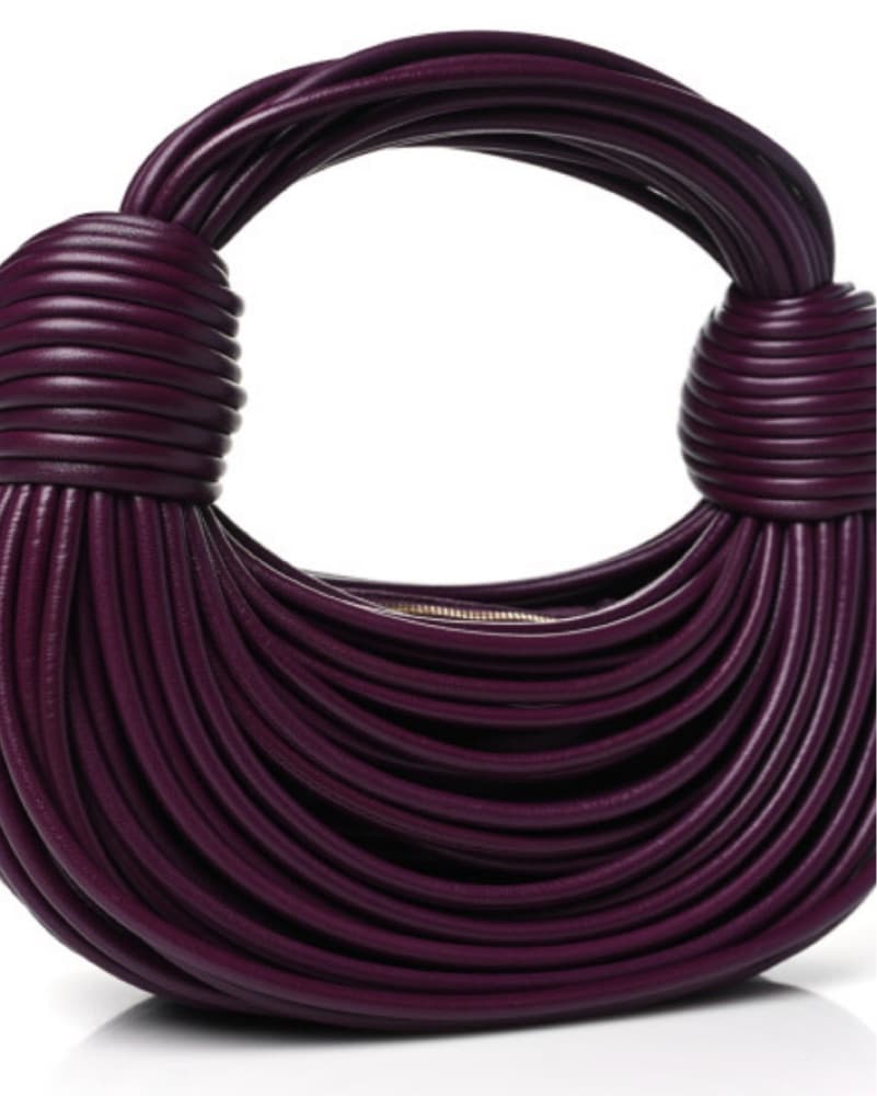 Nappa Mini Tubular Double Knot Grape - Image 3