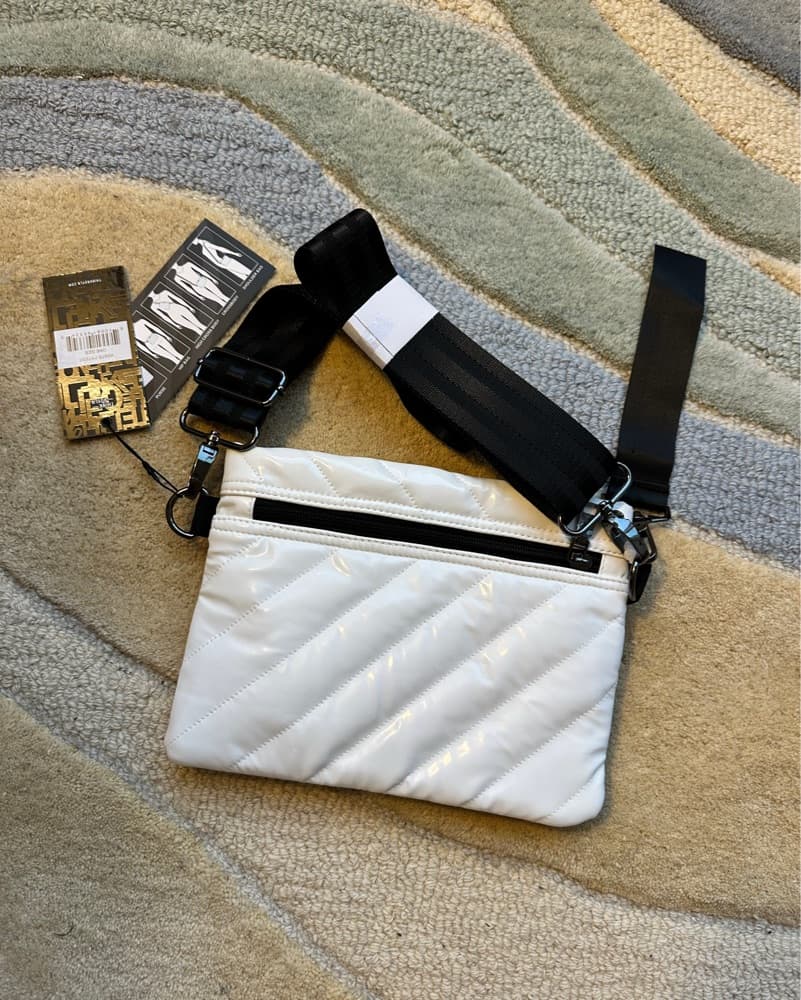 Quilted White Crossbody Bag - Image 4