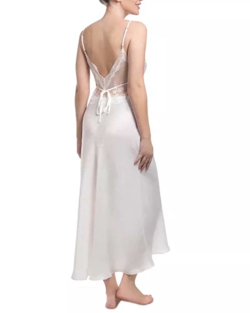 Lace Bodice Satin Gown - Image 2