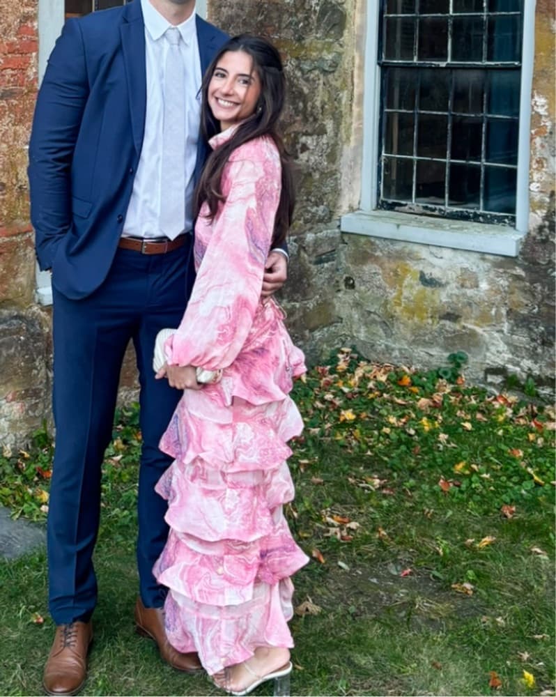 Elegant Ruffled Pink Floral Maxi Dress - Image 3