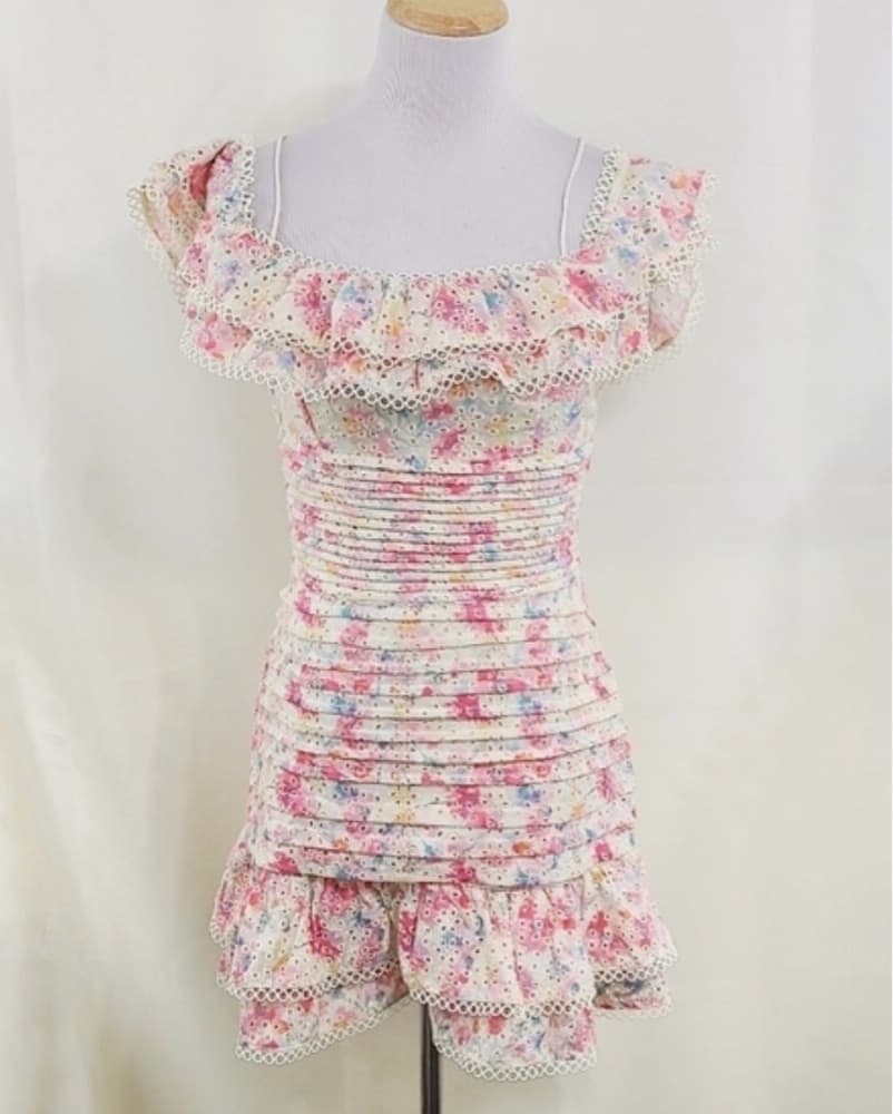 ASTR Colorful Ruffle Mini Dress - Image 2