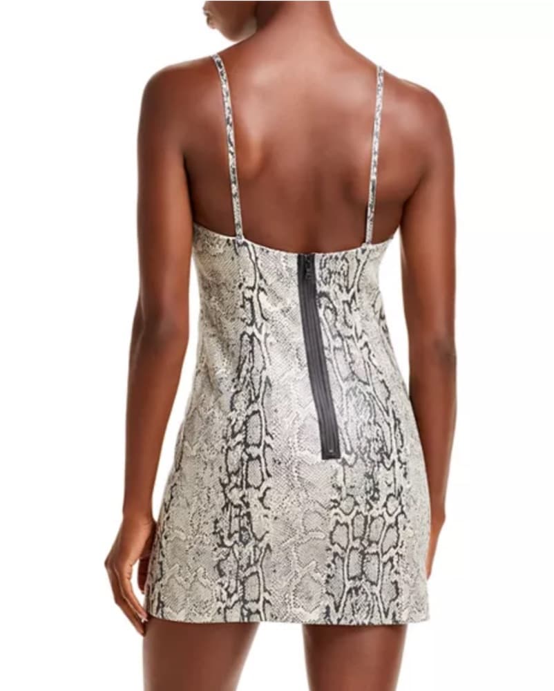 Nelle Vegan Leather Fitted Dress - Image 2