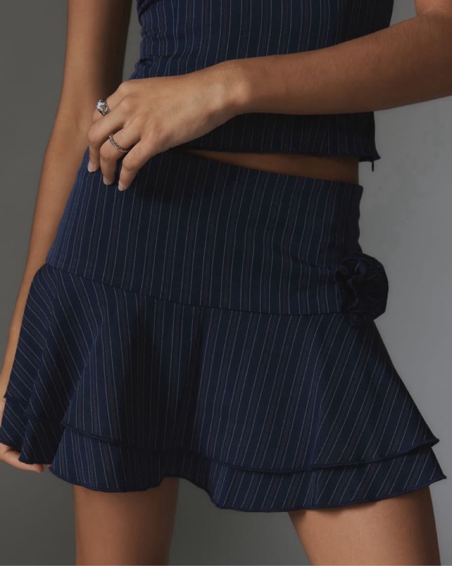 Rosette Mini Skirt - Image 1