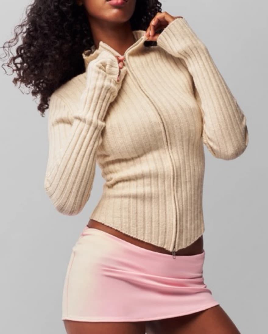 Danielle Guzio Zip Up Sweater - Image 4