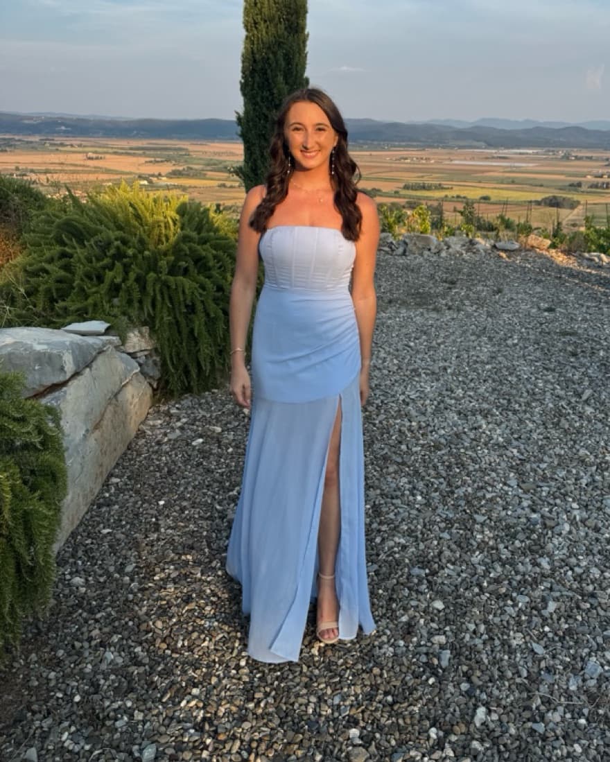 Ulyana Light Blue Strapless Dress - Image 5
