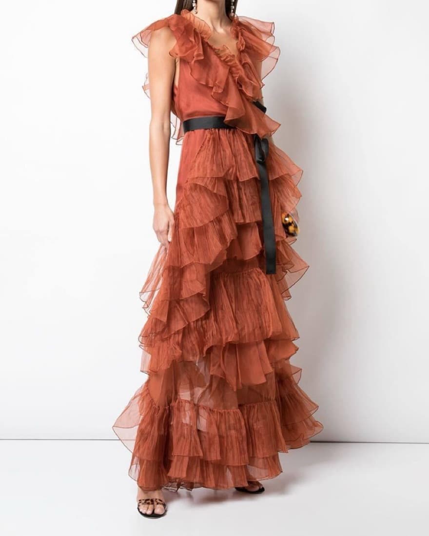 Johanna Ortiz Melancholy Ruffle Gown  - Image 3