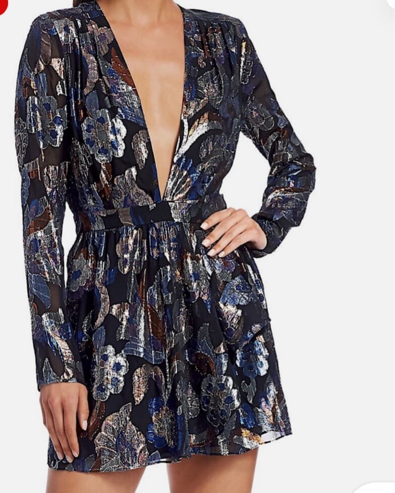 Vibrant Low Neck Mini Dress - Image 1