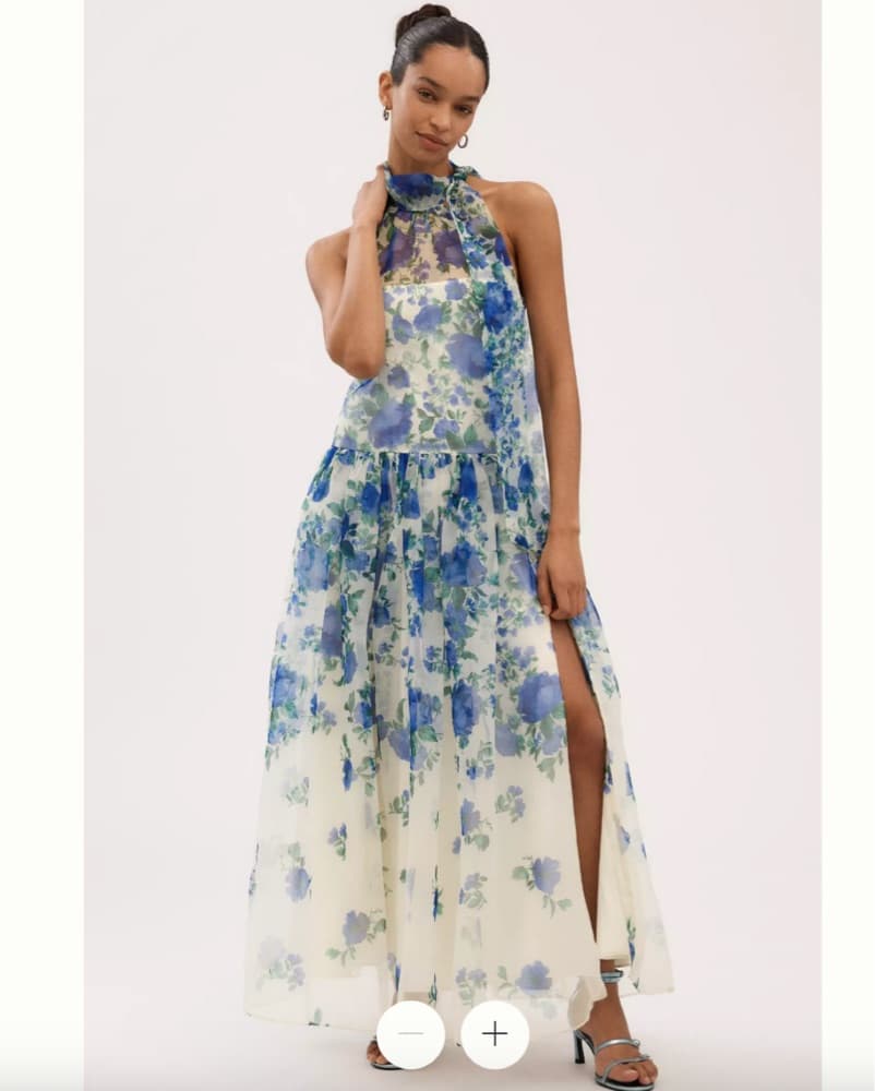 Floral Blue Dress DHLDN  - Image 2
