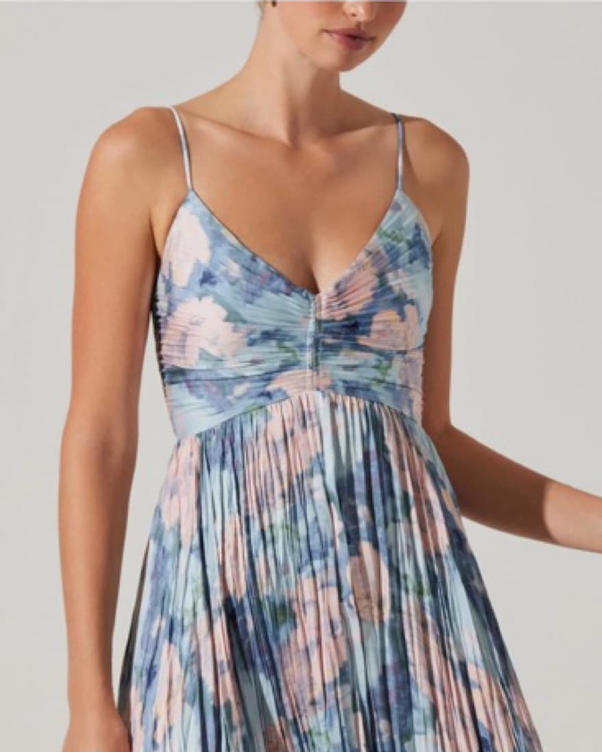 ASTR the Label Pleated Floral Midi Dress - Image 2