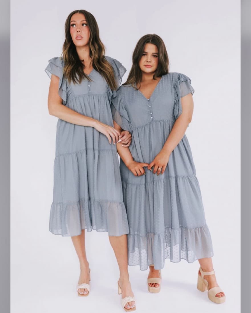 Blue Ruffle Dress - Image 1