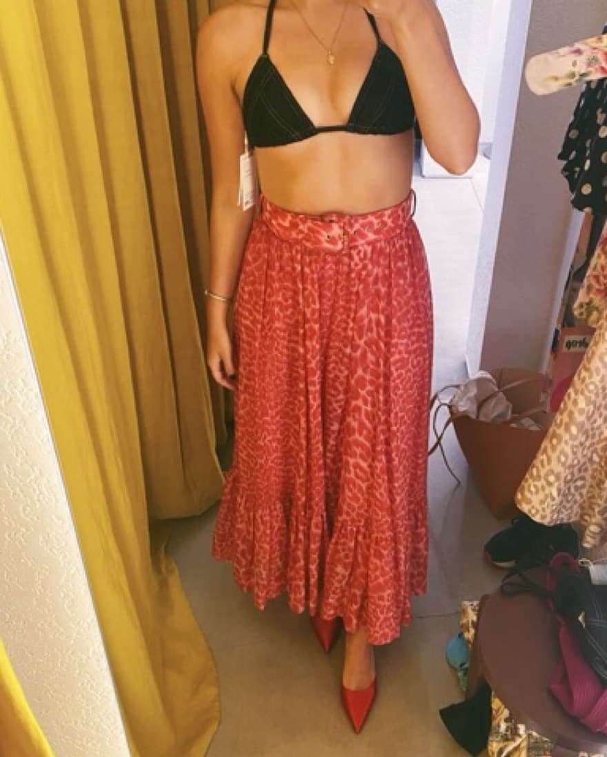 Zimmermann Pink Cheeta Maxi Skirt XS - Image 2