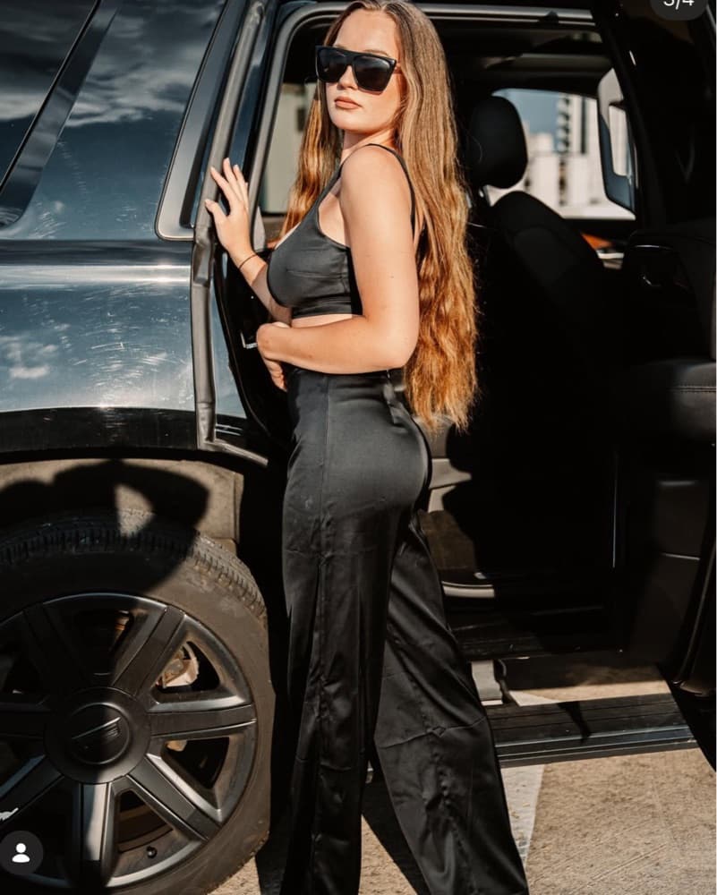 Black Satin Crop Top and Pants Set - Image 6