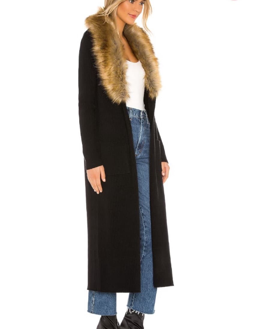 Show Me Your Mumu Cardigan w/ Fur Trim - Image 2