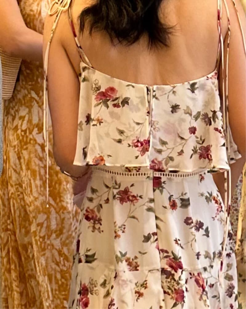 Floral tiered midi dress - Image 2