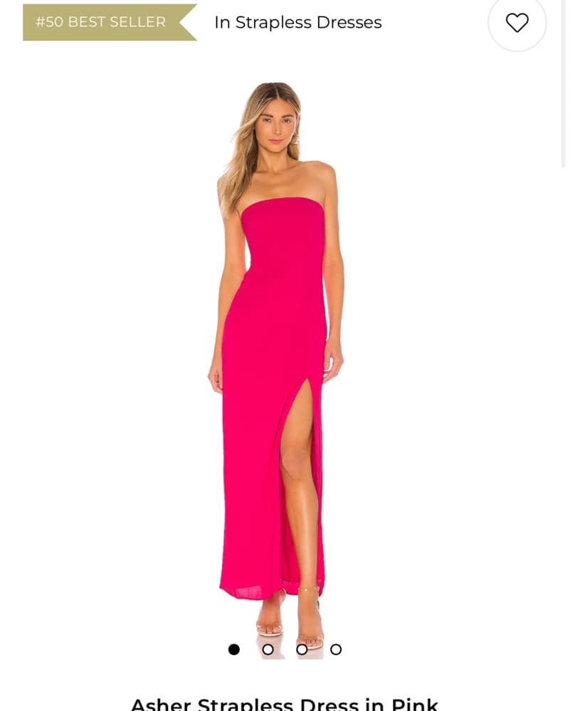 Chic Strapless Maxi Dress in Vivid Pink - Image 1