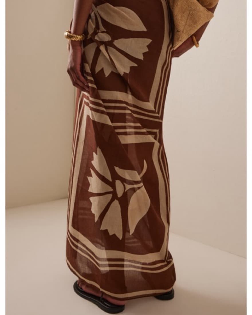 Soleil Soleil Brown Pattern Sarong  - Image 3
