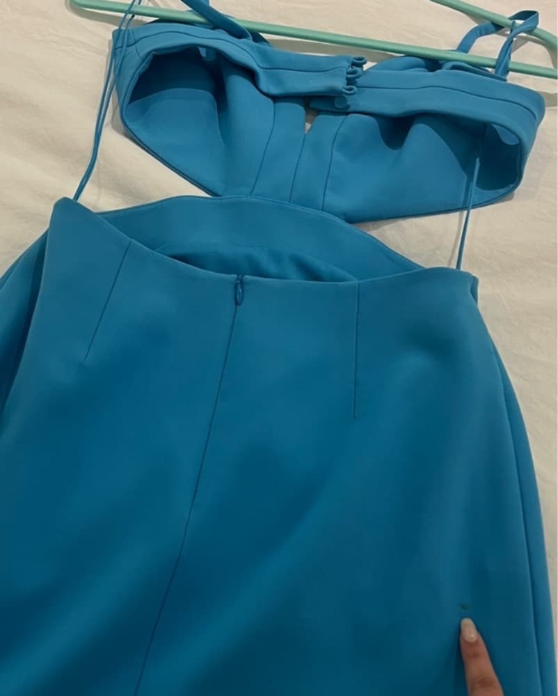 Alexis Blue Cutout Mini Dress - Image 6