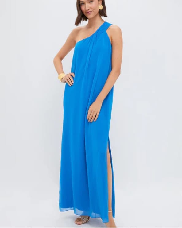 Vibrant One-Shoulder Maxi Dress - Image 1