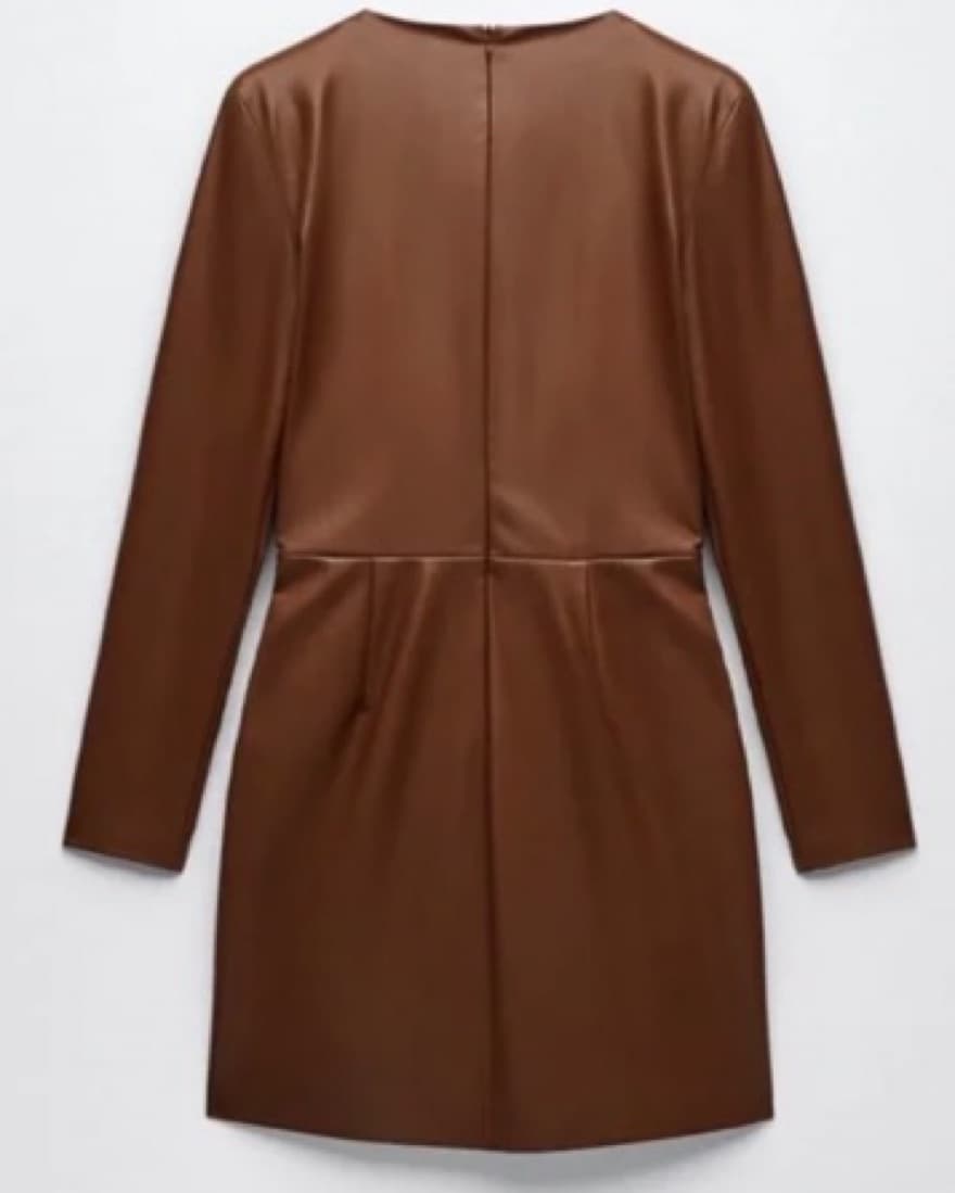 faux leather mini dress - Image 2