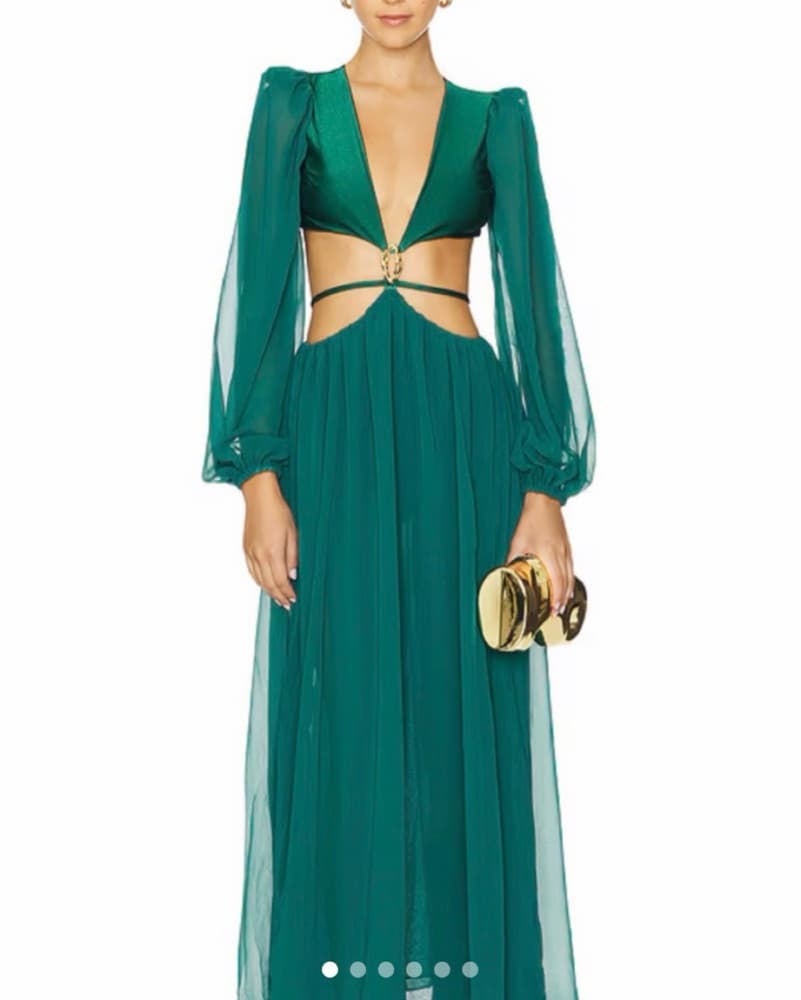 Patbo Green Maxi Dress Galapogos - Image 1