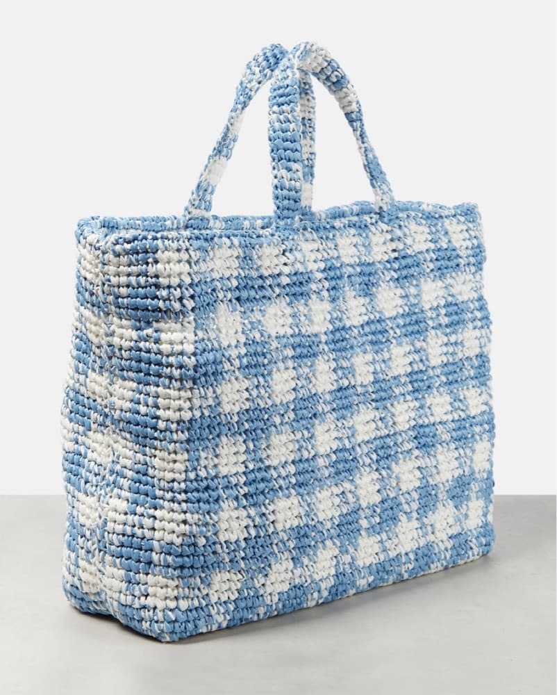 $2,850 Prada Raffia Blue Beach Bag - Image 5