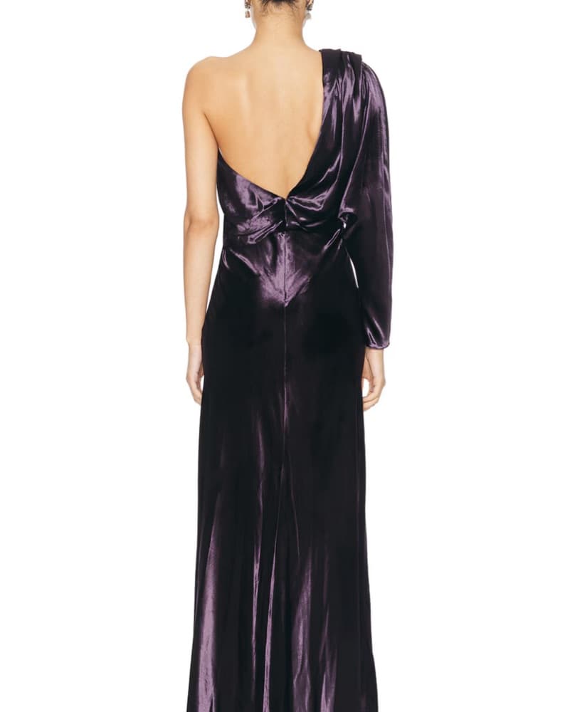 Zimmerman Purple Silk One Shoulder Dress - Image 4