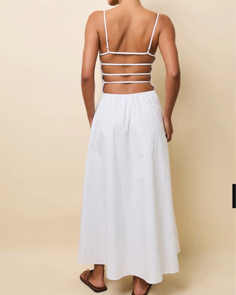 Solid and Striped Delta Midi Dress - Image 1
