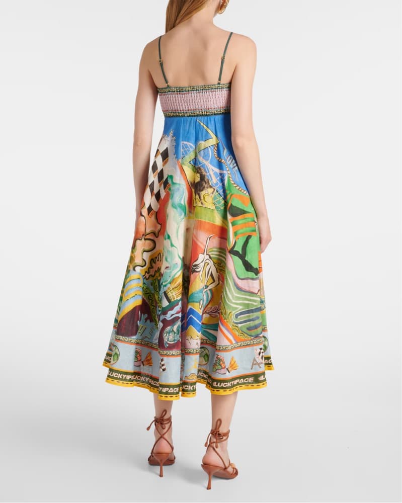 Alemais Lucky Pace Linen Midi Dress - Image 2