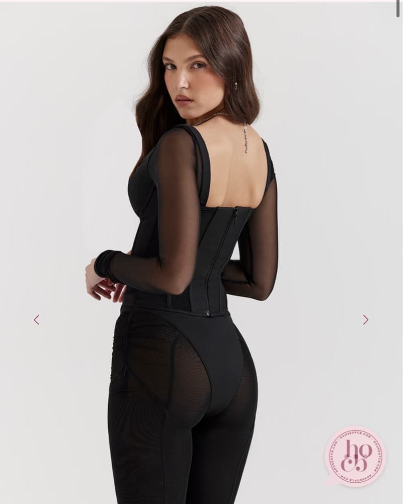 House Of CB Black Corset Top - Image 3